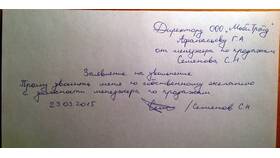 Как правильно написать заявление на работодателя в Теле2
