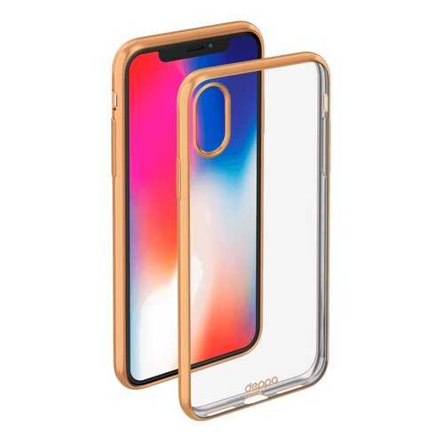 Чехол Deppa Gel Plus Case матовый для Apple iPhone X, Gold в Теле2