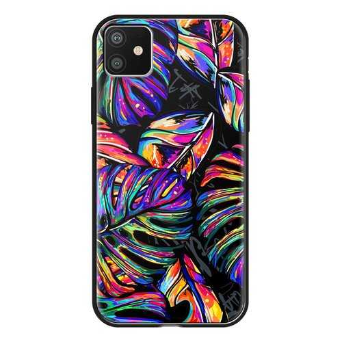 Чехол Deppa Glass Case для Apple iPhone 11 Листья в Теле2
