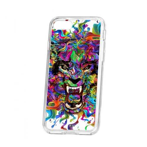 Чехол Kruche Apple iPhone 7 Print Colored beast в Теле2