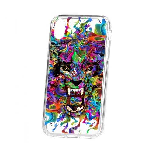 Чехол Kruche Apple iPhone XR Print Colored beast в Теле2