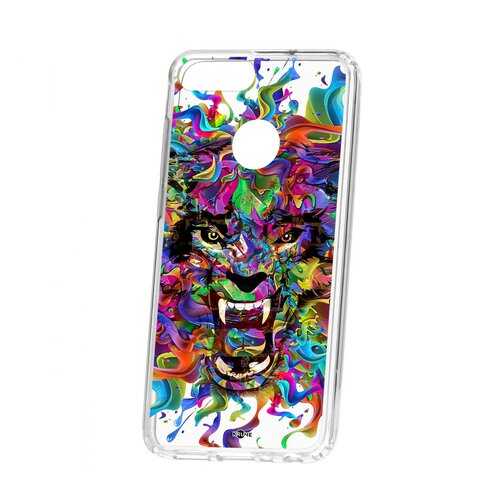 Чехол Kruche Huawei Honor 9 Lite Print Colored beast в Теле2