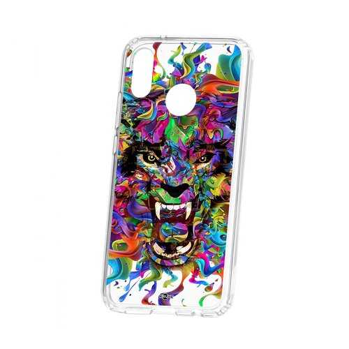 Чехол Kruche Huawei P20 Lite Print Colored beast в Теле2