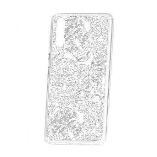 Чехол Kruche Huawei P20 Print Skull White в Теле2