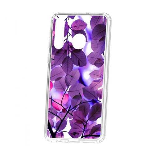 Чехол Kruche Samsung Galaxy A21 Print Purple leaves в Теле2