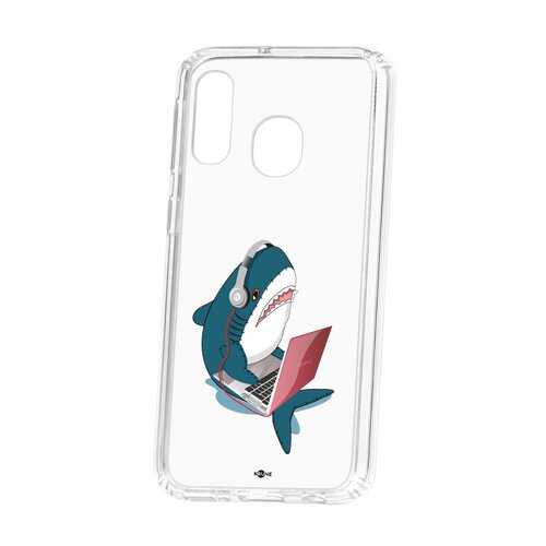 Чехол Kruche Samsung Galaxy A40 2019 Print Акула в Теле2