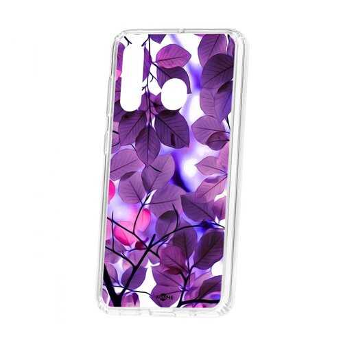 Чехол Kruche Samsung Galaxy A60 2019 Print Purple leaves в Теле2