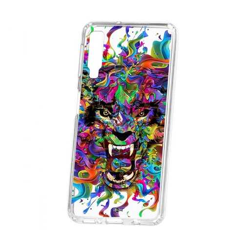 Чехол Kruche Samsung Galaxy A7 (2018) A750 Print Colored beast в Теле2