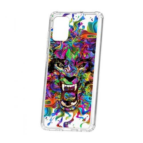 Чехол Kruche Samsung Galaxy A71 Print Colored beast в Теле2