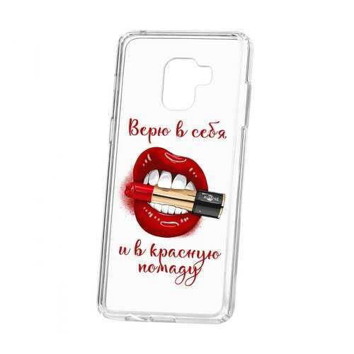 Чехол Kruche Samsung Galaxy A8+ Print Red lipstick в Теле2