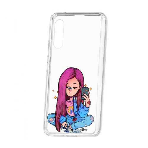 Чехол Kruche Samsung Galaxy A90 5G Print Pink Hair в Теле2