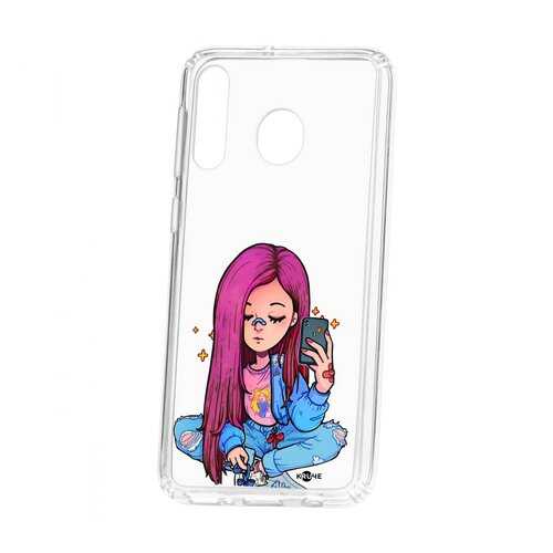 Чехол Kruche Samsung Galaxy M30 Print Pink Hair в Теле2