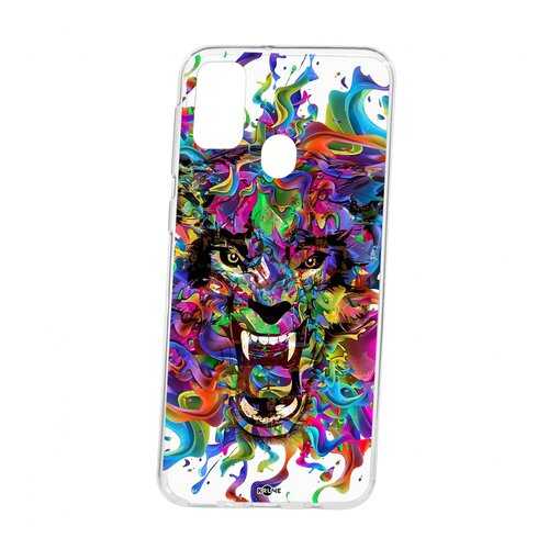 Чехол Kruche Samsung Galaxy M30S Print Colored beast в Теле2