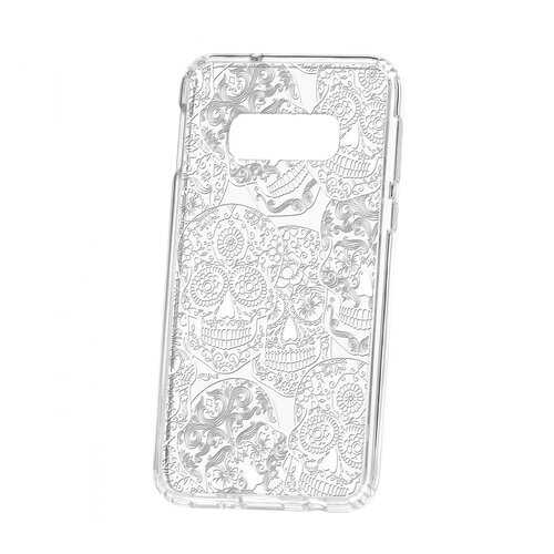 Чехол Kruche Samsung Galaxy S10e Print Skull White в Теле2