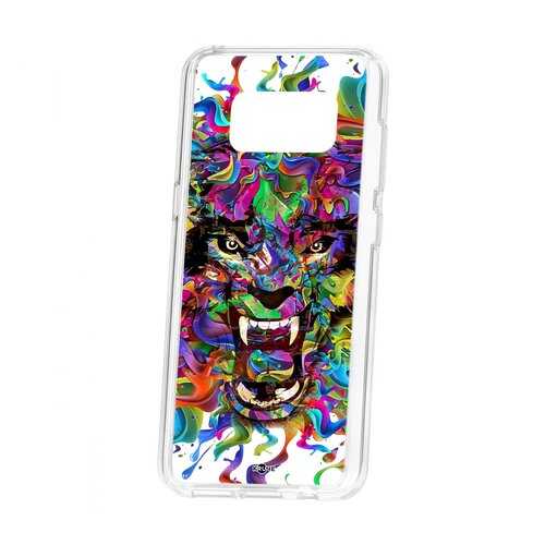 Чехол Kruche Samsung Galaxy S8 Print Colored beast в Теле2