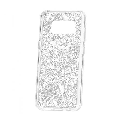 Чехол Kruche Samsung Galaxy S8 Print Skull White в Теле2