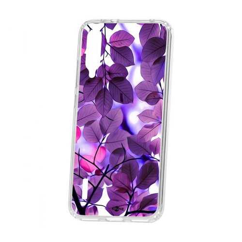 Чехол Kruche Xiaomi Mi A3 Print Purple leaves в Теле2