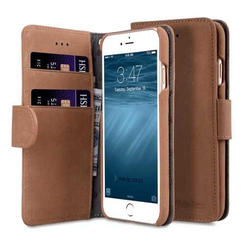 Чехол Melkco для iPhone 7/8 - Wallet Book Type (Classic Vintage Brown) - Brown в Теле2