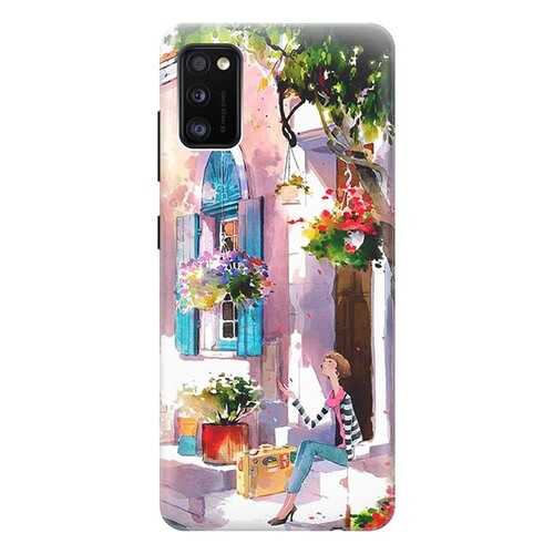 Чехол RE:PA для Samsung Galaxy A41 с принтом Девочка на цветущей улочке в Теле2