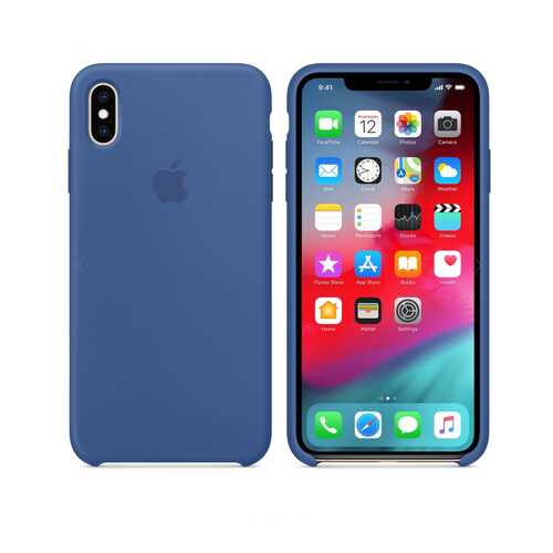 Чехол Silicone Case для Apple iPhone XS Max Delft Blue Blue (MWO7KFE/A) в Теле2