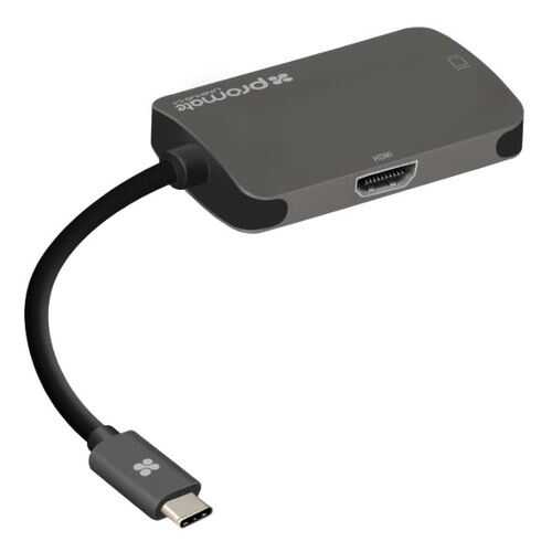 Адаптер универсальный Promate USB 3.1 Type-C™ Hub UniHub-C4 (grey) в Теле2