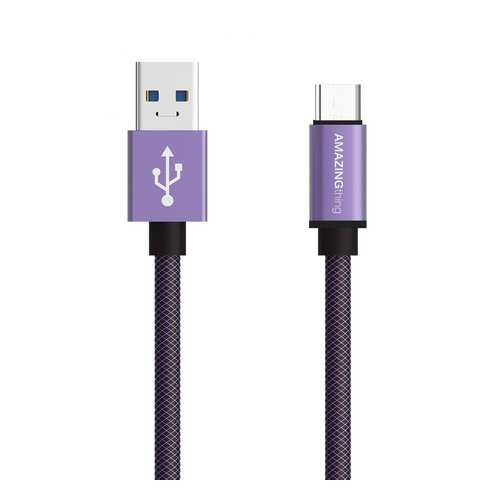 Кабель Amazingthing SupremeLink Ultimate Speed USB-Micro Lavender Violet 0.18m 3A в Теле2