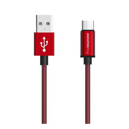 Кабель Amazingthing SupremeLink Ultimate Speed USB-Type-C Red 1m 3A в Теле2