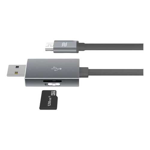 Кабель ROCK RHD0908 microUSB 0,25м Grey в Теле2