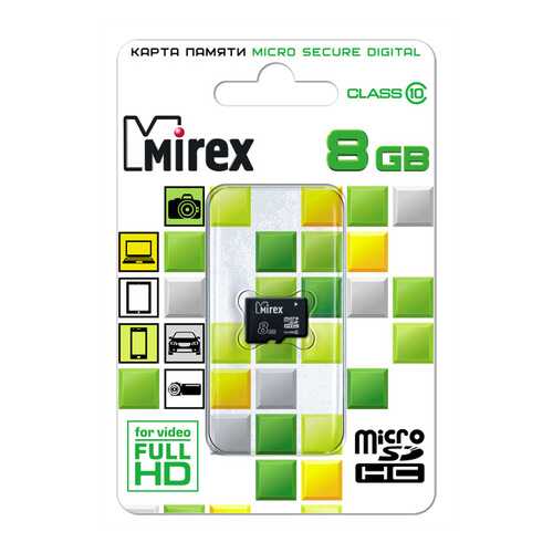 Карта памяти MIREX Micro SDHC 8GB в Теле2