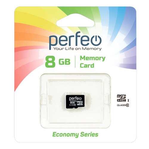 Карта памяти Perfeo microSD 8GB High-Capacity (Class 10) без адаптера economy series в Теле2