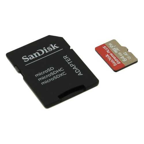 Карта памяти SanDisk Micro SDXC Extreme Plus 64GB в Теле2