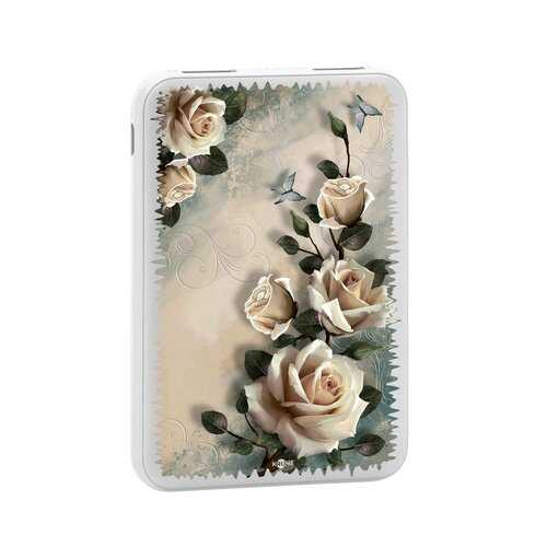 Внешний аккумулятор КRUЧЕ Power Bank 5000 mAh Print White roses в Теле2