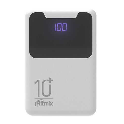 Внешний аккумулятор Ritmix RPB-10005 1\0000 мА-ч 2USB 2,1 А White в Теле2