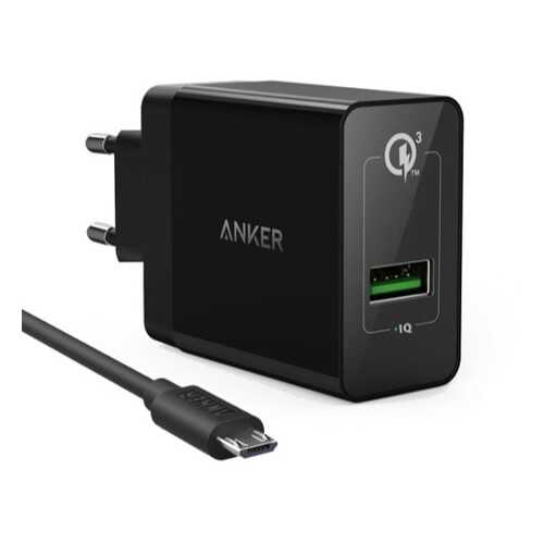 Сетевое зарядное устройство Anker PowerPort 1 USB 2A Black в Теле2