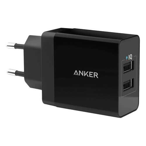 Сетевое зарядное устройство Anker PowerPort 2 USB 4,8A Black в Теле2