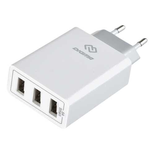 Сетевое зарядное устройство Digma 3 USB 5A White в Теле2