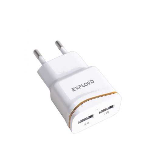 Сетевое зарядное устройство Exployd Classic 2USB 2.4A White в Теле2