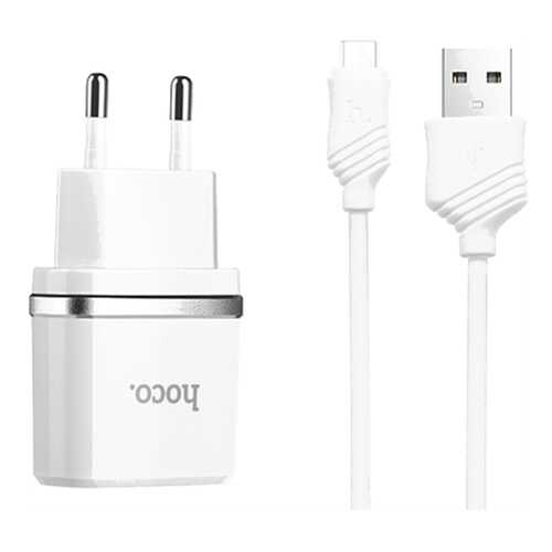 Сетевое зарядное устройство Hoco C22Am 1 USB 2,4A White в Теле2