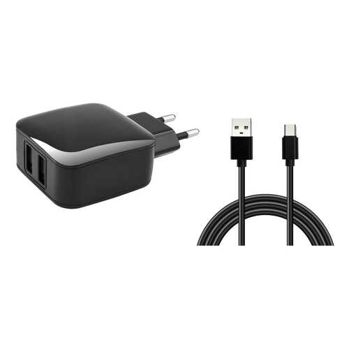 Сетевое зарядное устройство Jet.A UC-C18 2 USB 3,1A Black в Теле2