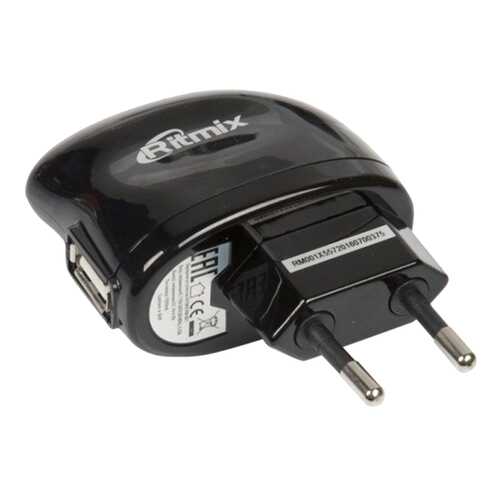 Сетевое зарядное устройство Ritmix RM-001 1 USB 1A Black в Теле2