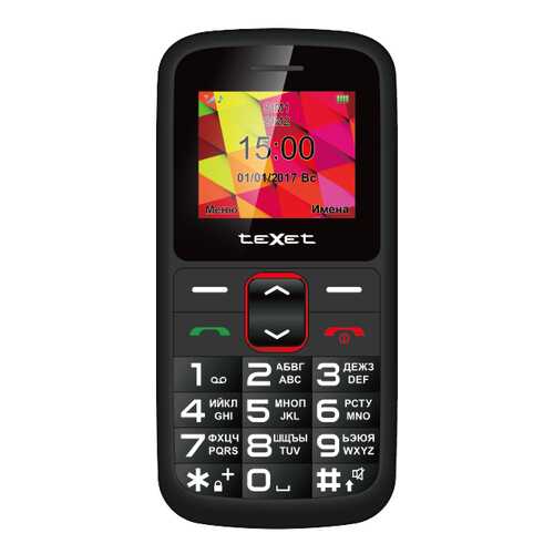 Мобильный телефон teXet TM-B217 Black/Red в Теле2