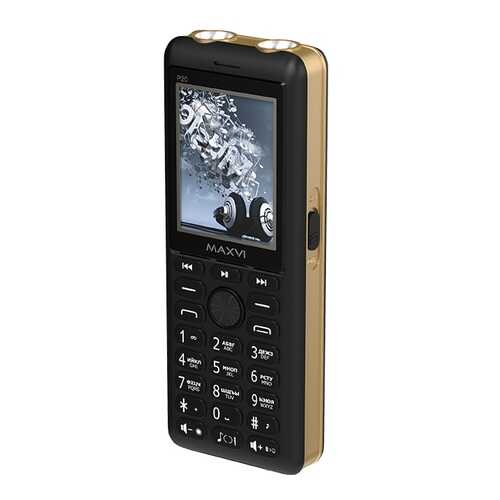 Мобильные телефоны Maxvi P20 (3 SIM) Black/Gold в Теле2